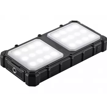 Sandberg Solar Powerbank CampLED 10000, 10000 mAh, nešiojamas saulės energijos bankas su LED lempa, juodas