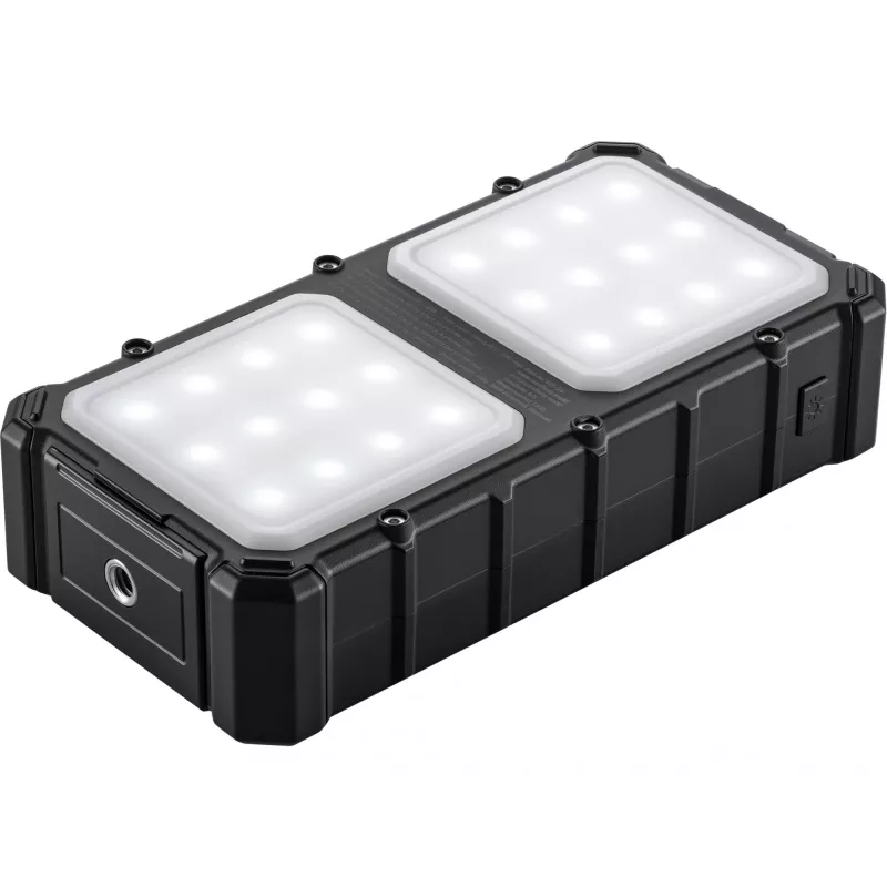Sandberg Solar Powerbank CampLED 20000, 20000 mAh, programuojamas maitinimo šaltinis (PPS), 3.7 V, 15 W, juoda