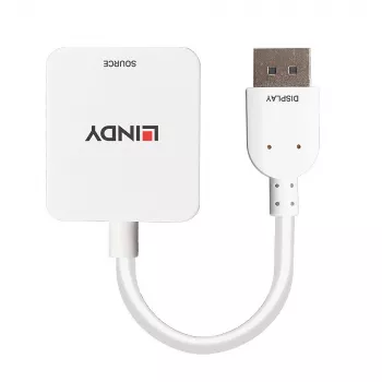Lindy HDMI 18G į DisplayPort 1.2 keitiklis, 0,095 m, HDMI A tipo, DisplayPort, moteriškas, vyriškas, tiesus
