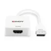 Lindy HDMI 18G į DisplayPort 1.2 keitiklis, 0,095 m, HDMI A tipo, DisplayPort, moteriškas, vyriškas, tiesus