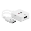 Lindy HDMI 18G į DisplayPort 1.2 keitiklis, 0,095 m, HDMI A tipo, DisplayPort, moteriškas, vyriškas, tiesus