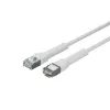 Tinklo kabelis Lanview LV-6AFTP-FLEX-ANG-015W-S — lenktas kištukas, Cat6a F/FTP, 1,5 m, baltas