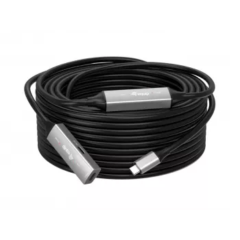 Aktyvus USB-C prailginimo kabelis EQUIP 10 m, USB 3.2 Gen 1 (5 Gbps), juodas