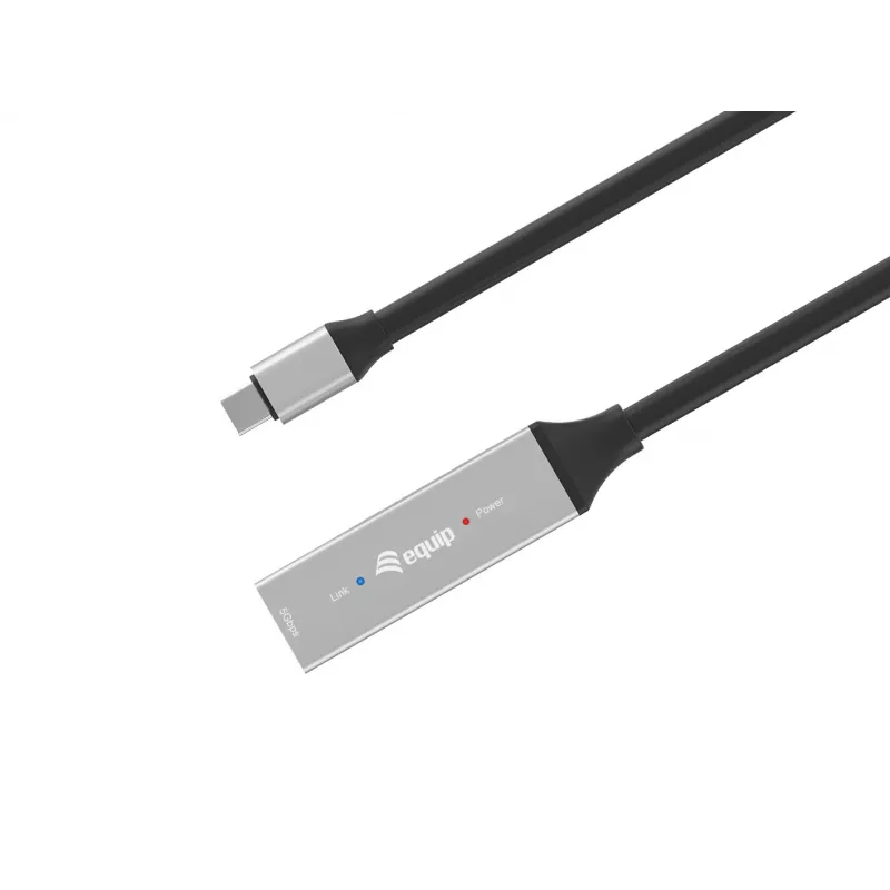 Aktyvus USB-C prailginimo kabelis EQUIP 10 m, USB 3.2 Gen 1 (5 Gbps), juodas