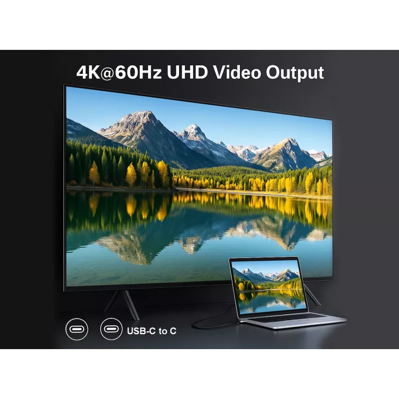 USB-C į USB-C laidas EQUIP 2,0 m — USB 3.2 Gen 2x2, 20 Gbps, PD 240W, 4K/60Hz, juodas