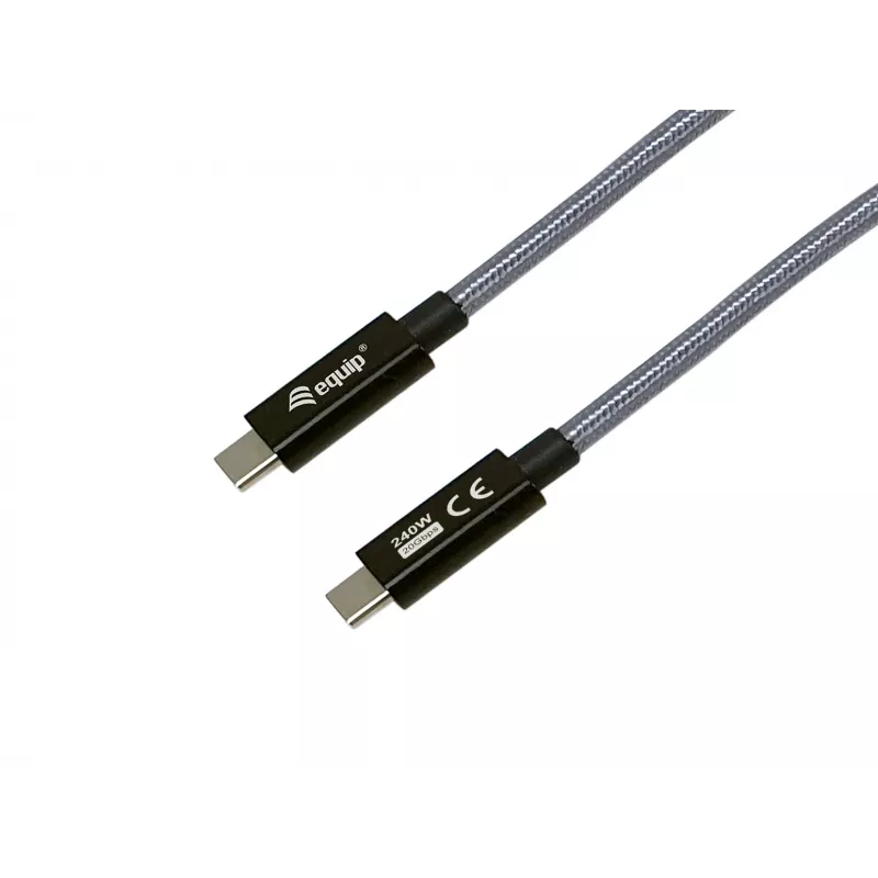 USB-C į USB-C laidas EQUIP 3,0 m — USB 3.2 Gen 2x2, 20 Gbps, PD 240W, 4K@60Hz, juodas