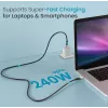 USB-C į USB-C laidas EQUIP 3,0 m — USB 3.2 Gen 2x2, 20 Gbps, PD 240W, 4K@60Hz, juodas