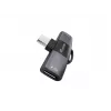 Adapteris USB-C OTG 2-in-1 EQUIP 133479 — 100W PD, 10Gbps, 1x USB-C į 2x USB-C, pilkas