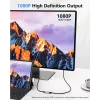 USB į HDMI adapteris EQUIP 133498 (USB-C ir USB-A jungtys, 1080p, aliuminio korpusas, pilka spalva)