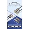 EQUIP HDMI 2.0 aktyvus optinis kabelis 15 m — atjungiamas A/D, 4K@60Hz, 18 Gbit/s, paauksuoti kontaktai