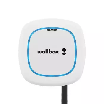 Sieninis elektromobilio įkroviklis Wallbox Pulsar Max 22 kW, Wi‑Fi & Bluetooth, 5 m kabelis, IP54, IK10, baltas