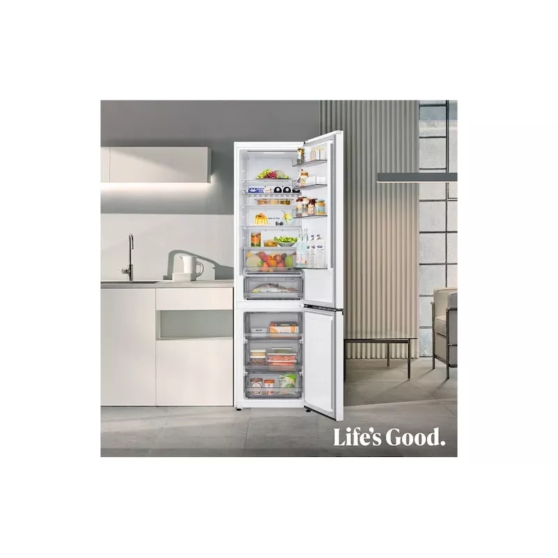 LG GBBS322CSW šaldytuvas-šaldiklis Laisvai pastatomas 375 L Baltas