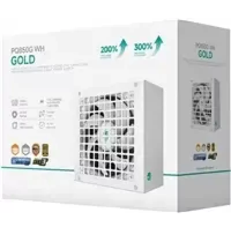 Maitinimo blokas DeepCool GAMERSTORM PQ850G WH 850W, 120mm ventiliatorius, Visiškai modulinis, 80+ Gold, ATX 3.1, baltas