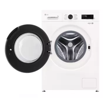 LG F4X1009NWB priekinio pakrovimo skalbimo mašina — 9 kg, 1310 aps./min., A klasė, balta