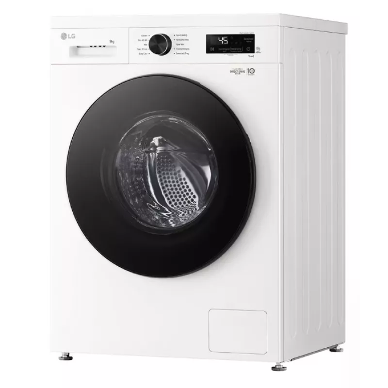 LG F4X1009NWB priekinio pakrovimo skalbimo mašina — 9 kg, 1310 aps./min., A klasė, balta