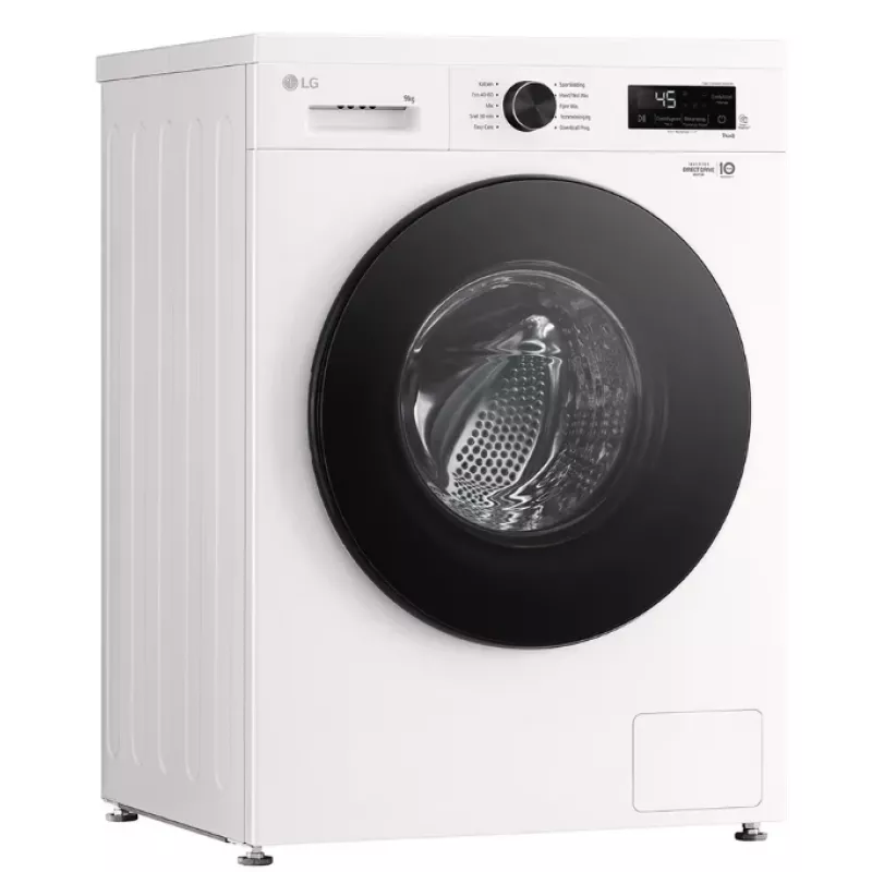 LG F4X1009NWB priekinio pakrovimo skalbimo mašina — 9 kg, 1310 aps./min., A klasė, balta