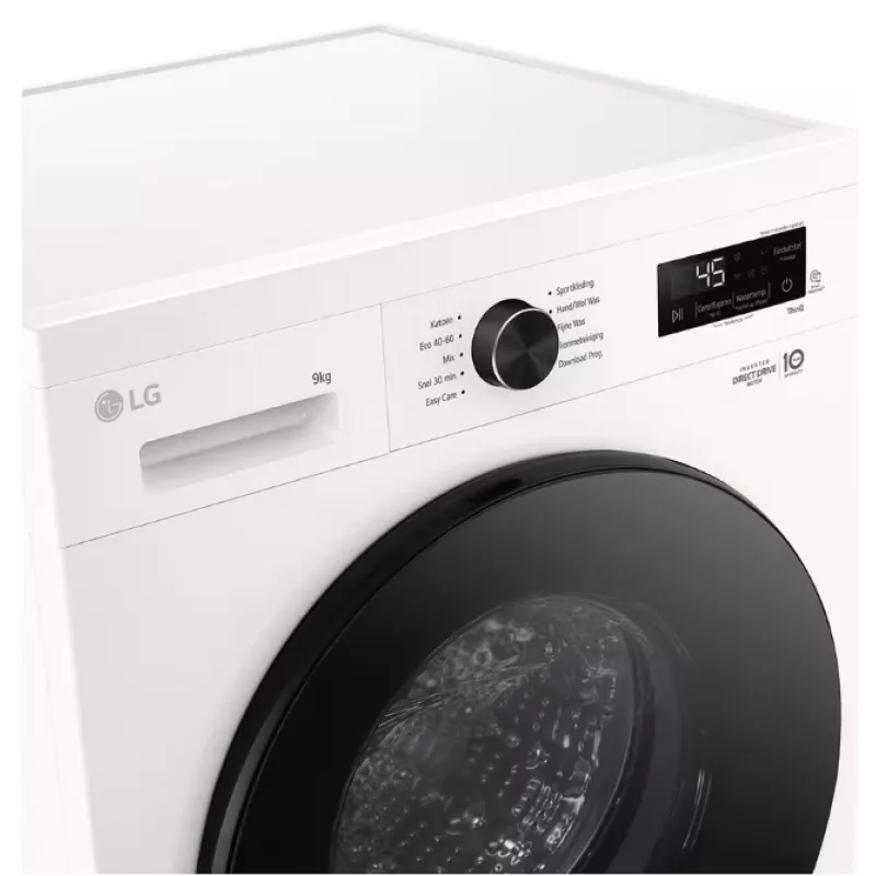 LG F4X1009NWB priekinio pakrovimo skalbimo mašina — 9 kg, 1310 aps./min., A klasė, balta