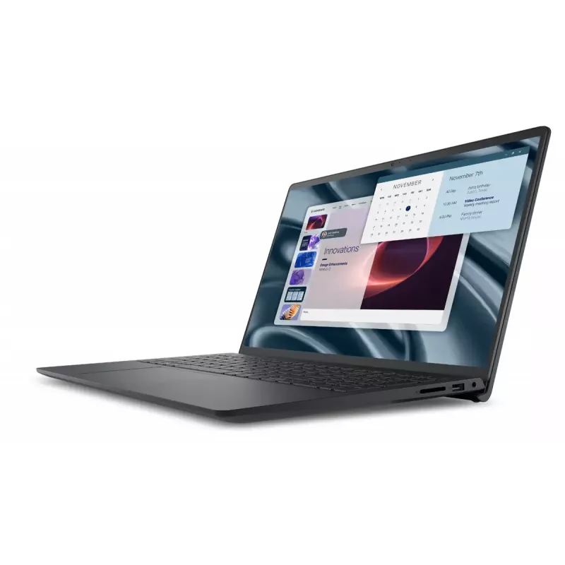 Dell Pro 15 Essential PV15255 nešiojamas kompiuteris, anglies juodos spalvos, 15,6 colio, FHD, AMD Ryzen 5 7520U, 8 GB LPDDR5, 512 GB SSD, AMD Radeon 610M, Windows 11 Home, angliška klaviatūra