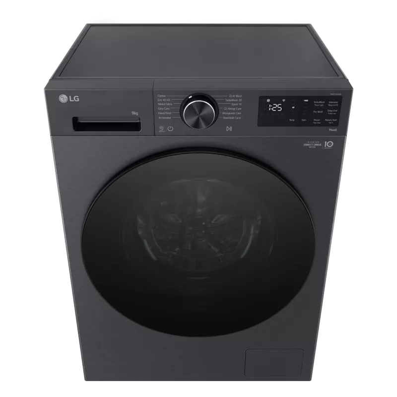LG F2X50S9TBB skalbimo mašina Priekinis pakrovimas 9 kg 1170 aps./min. Juoda