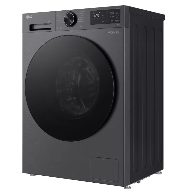 LG F2X50S9TBB skalbimo mašina Priekinis pakrovimas 9 kg 1170 aps./min. Juoda