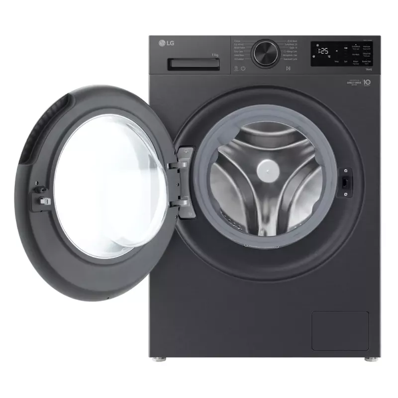 LG F4X5011TBB, 11 kg, 1400 aps/min, juoda, priekinio pakrovimo skalbimo mašina