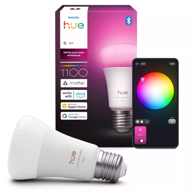 Philips Hue White and colour ambience A60 – E27 išmanioji lemputė – 1100 liumenų