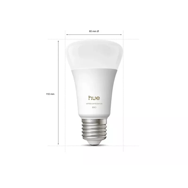 Philips Hue White Ambience A60 3P EU E27 6 W šviesos diodų lemputė su Bluetooth ir Zigbee
