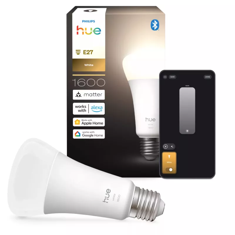 Išmanioji lemputė Philips Hue White A60 E27 1600 liumenų Bluetooth Zigbee