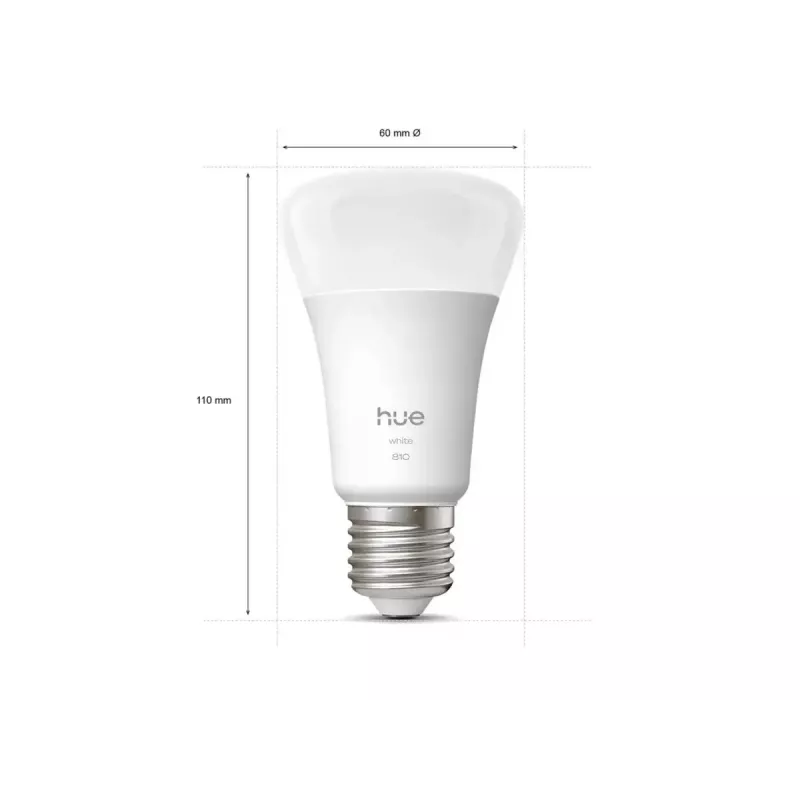 Philips Hue W 810 A60 2P EU | E27 | 7 W | Šilta balta iki vėsios baltos šviesa | Bluetooth, Zigbee