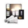 Philips Hue W 810 A60 2P EU | E27 | 7 W | Šilta balta iki vėsios baltos šviesa | Bluetooth, Zigbee