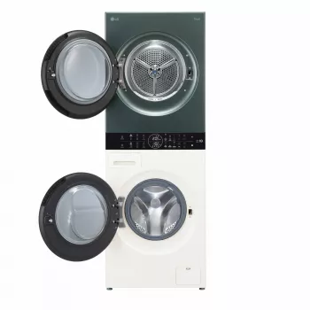 Skalbimo džiovinimo mašina LG WT1210EGF laisvai pastatoma, priekinė, 22 kg, 1400 aps./min., Žalia/Balta