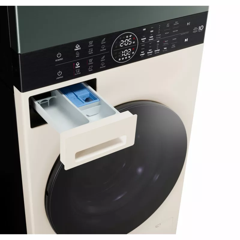 Skalbimo džiovinimo mašina LG WT1210EGF laisvai pastatoma, priekinė, 22 kg, 1400 aps./min., Žalia/Balta