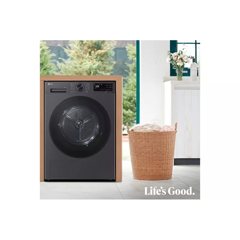 LG RHX5009TBB džiovinimo mašina Laisvai pastatoma Priekinė 9 kg Grafitas