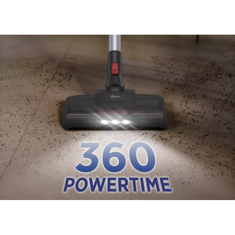 Hoover HF122GPT 011 belaidis siurblys lazdinis, cikloninis, be maišelio, 0,9 l, 170 W, titano spalvos