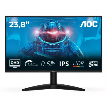 AOC B3 Q24B36X monitorius 60.5 cm (23.8 colio) 2560 x 1440 pikselių Quad HD LED juodas