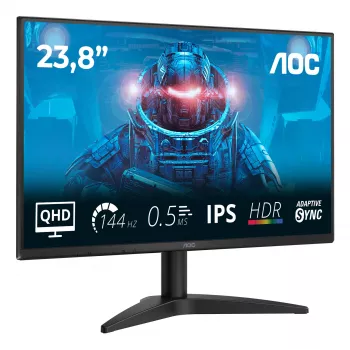AOC B3 Q24B36X monitorius 60.5 cm (23.8 colio) 2560 x 1440 pikselių Quad HD LED juodas
