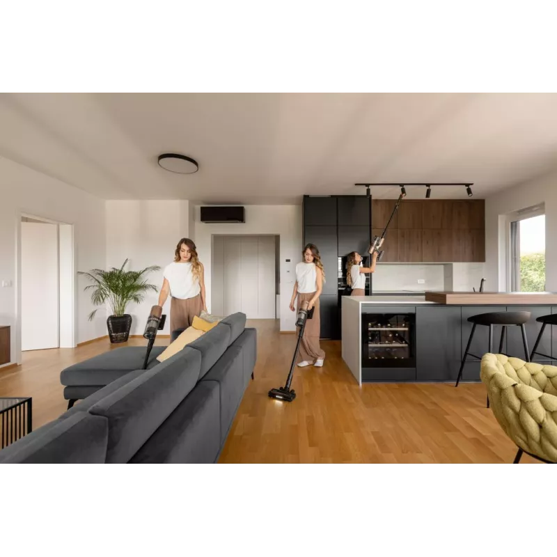 Gorenje SVC259449NDCO 2-in-1 belaidis lazdinis siurblys, sausas valymas, HEPA, be maišelio, 0,6 l, 350 W, vario spalvos