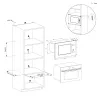 Mikrobangų krosnelė Candy CA38FL7N20WXB su griliu, įmontuojama, 20 L, 750 W