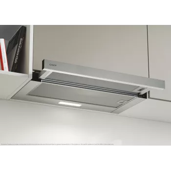Candy CBT625/2X/1 Pusiau įmontuojamas (ištraukiamas) gaubtas, nerūdijantis plienas, 332,1 m³/h