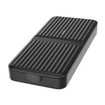 SSD korpusas Hyper HD2500GL, skirtas M.2 PCIe SSD (USB4 Gen4, USB‑C), juodas