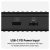 SSD korpusas Hyper HD2500GL, skirtas M.2 PCIe SSD (USB4 Gen4, USB‑C), juodas