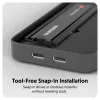 SSD korpusas Hyper HD2500GL, skirtas M.2 PCIe SSD (USB4 Gen4, USB‑C), juodas