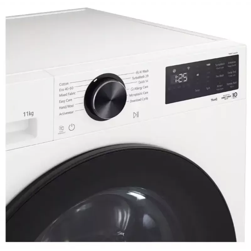 Skalbimo mašina LG F4X5011TWB – priekinio pakrovimo modelis