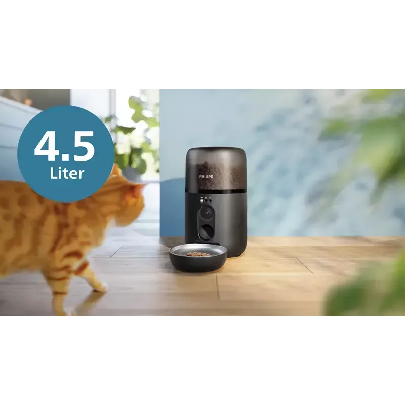 Automatinis ėdalo daviklis Philips 5000 serijos PAW5320/02 su kamera, 4,5 L maisto ir vandens talpa, plastikinis korpusas, naudojimui patalpose