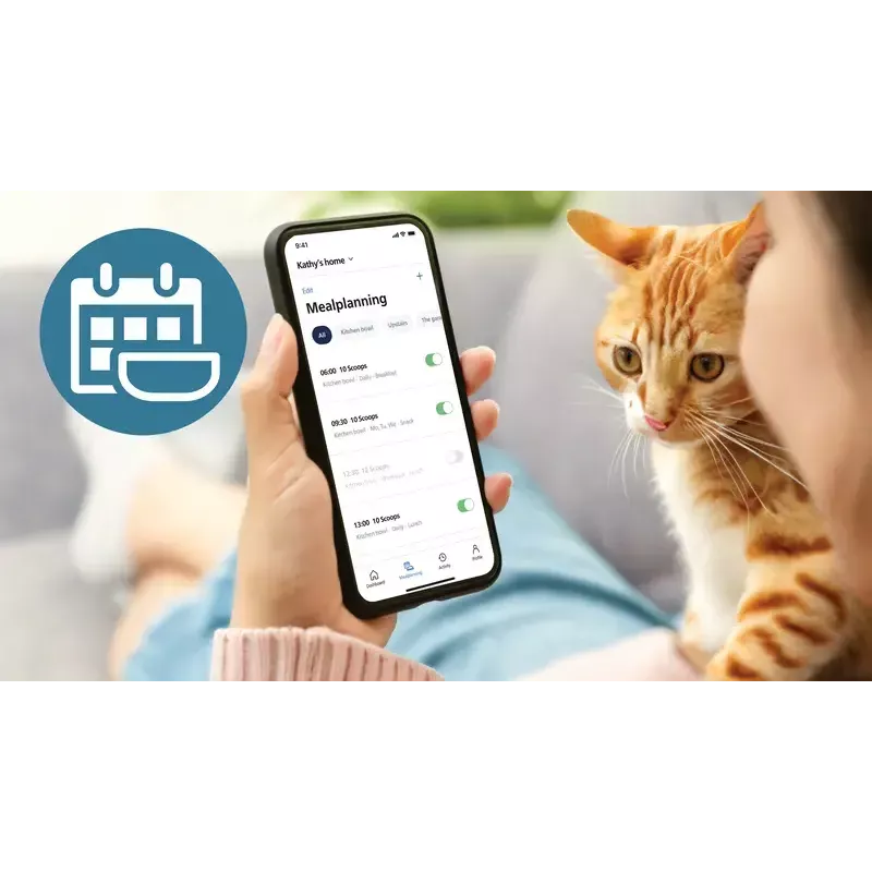 Automatinis ėdalo daviklis Philips 5000 serijos PAW5320/02 su kamera, 4,5 L maisto ir vandens talpa, plastikinis korpusas, naudojimui patalpose
