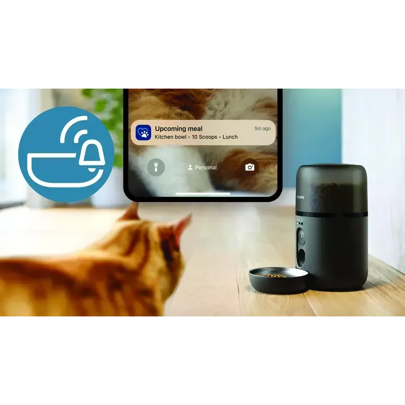 Automatinis ėdalo daviklis Philips 5000 serijos PAW5320/02 su kamera, 4,5 L maisto ir vandens talpa, plastikinis korpusas, naudojimui patalpose