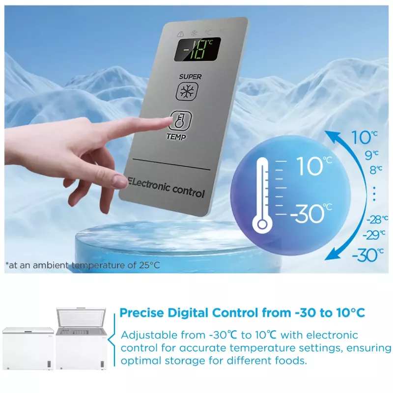 Šaldymo skrynia Midea MDRC411FZE01 – 293 L, E energijos klasė, 14 kg/24h užšaldymas, balta
