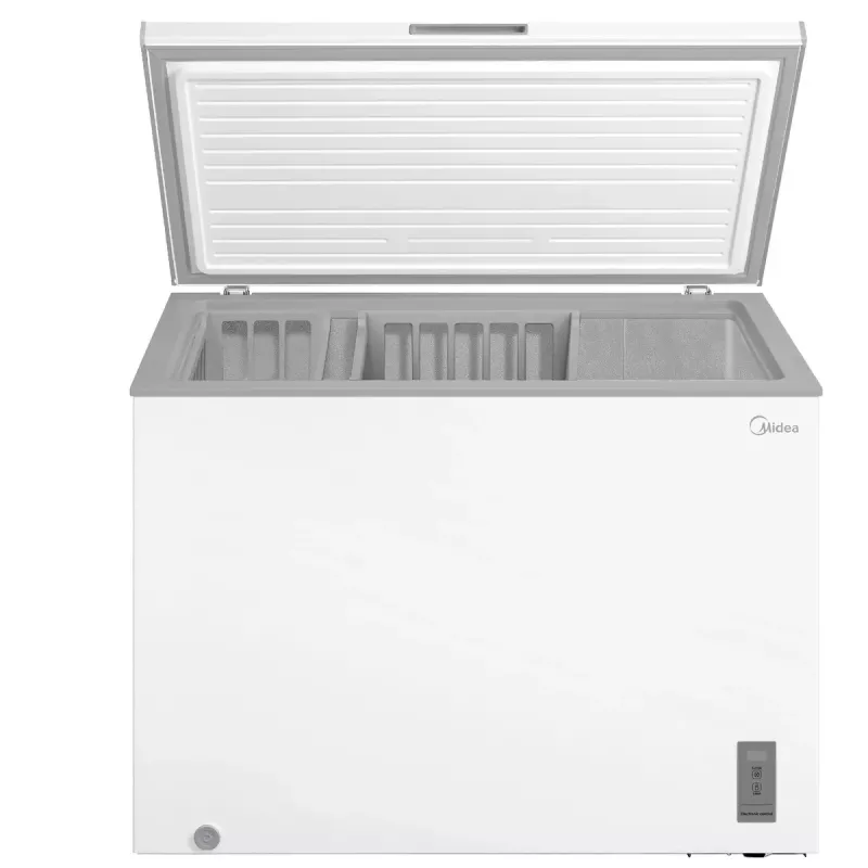 Šaldymo skrynia Midea MDRC411FZE01 – 293 L, E energijos klasė, 14 kg/24h užšaldymas, balta