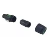 4 polių speakON kabelio jungtis EQUIP 4 polių moteriška, juoda, 22,5×22,5 mm, 30 g