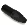 3-polių vyriškas XLR kabelio jungtis EQUIP 147930, juoda, 3 kontaktai, 19×19 mm, 28,8 g